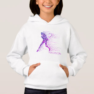 Tennis Rosa Pixels Personlig Namn T Shirt