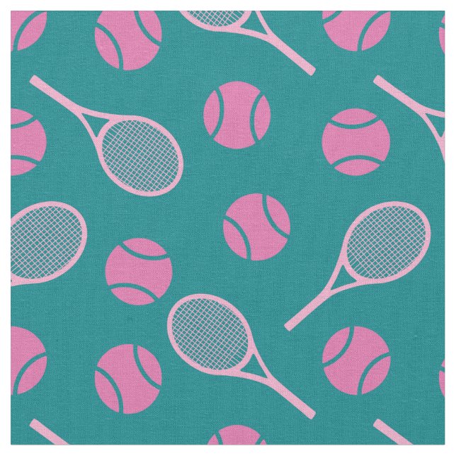 Tennis: rosa racketar - anpassade! tyg (Närbild)