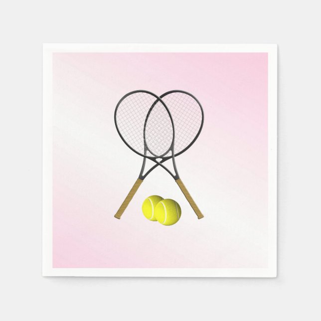 Tennis Rosa Sport Pappersservett (Framsidan)