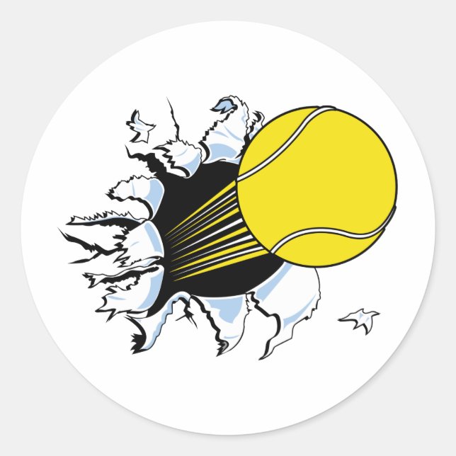 Tennis Runt Klistermärke (Framsida)