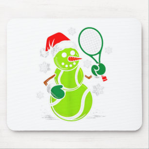 Tennis Santa Hatt Snömannen Jul Rolig Tennis Älska Musmatta
