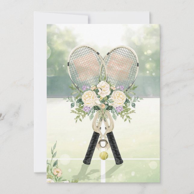 Tennis Save the date for Tennis Player wedding Inbjudningar (Framsida)