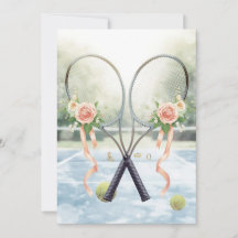 Tennis Save the date for Tennis Player wedding