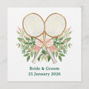 Tennis Save the date Inbjudan för Bröllop