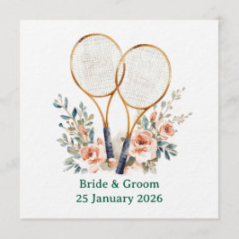 Tennis Save the date Invitation  for Wedding  Inbjudningar