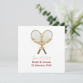 Tennis Save the date Invitation  for Wedding  Spara Datumet