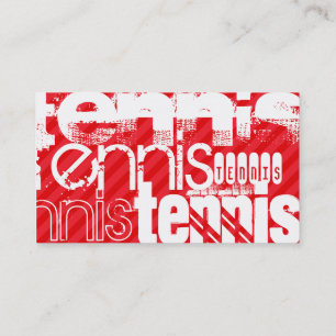 Tennis; Scarlet Red Rand Visitkort