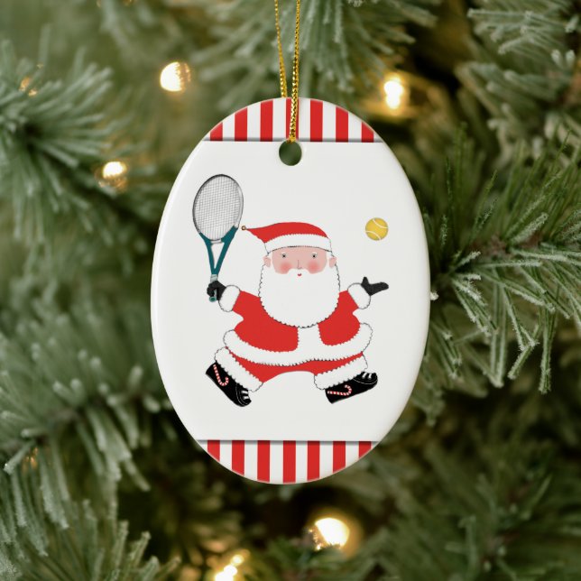 Tennis semesterpresent keramisk prydnad julgransprydnad keramik (Träd)