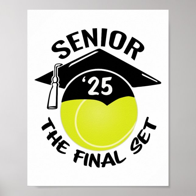 Tennis Senior 2025 The Final Set Studentmössa Poster (Framsidan)