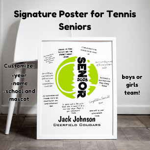 Tennis Senior Night Poster för Namnteckning
