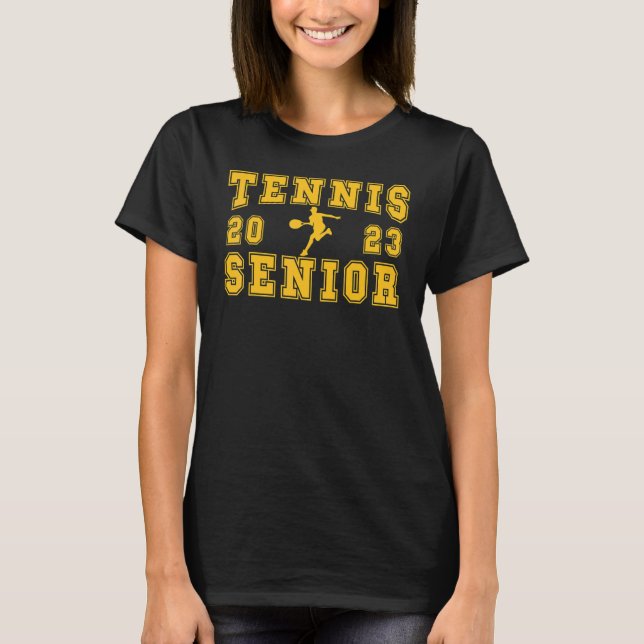 Tennis Senior Night Tennis Senior 2023 Graduation  T Shirt (Framsida)