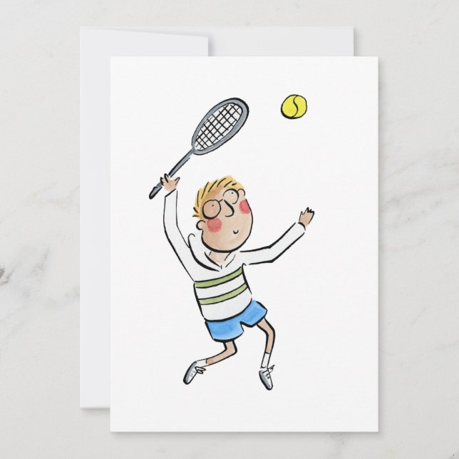 Tennis Serve Inbjudningar (Framsida)