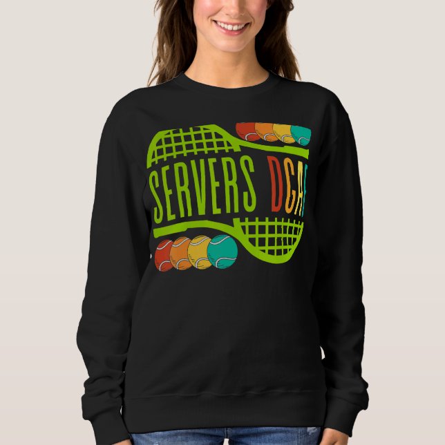 Tennis Servers Dgaf Serve Balls Play Sports Men Wo T Shirt (Framsida)