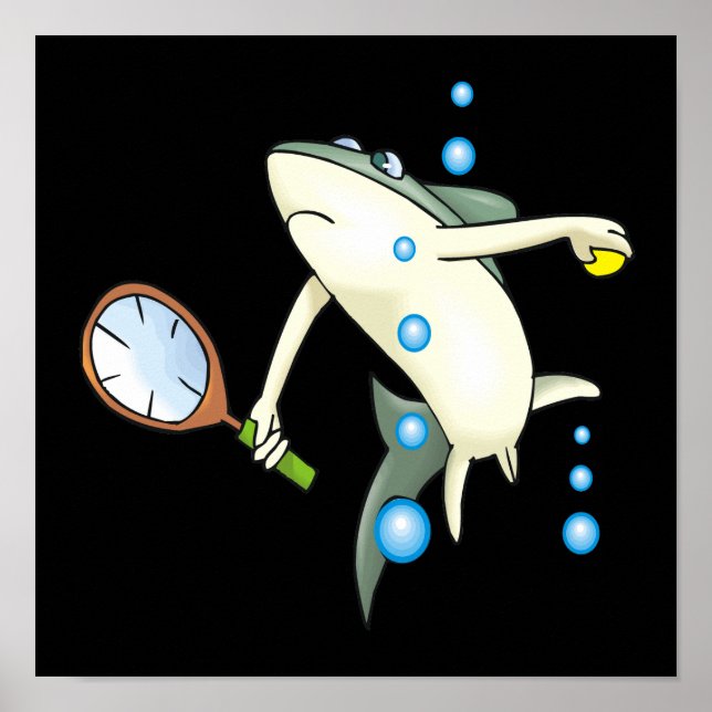 Tennis Shark Poster (Framsidan)