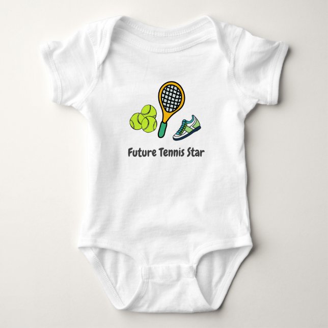 Tennis She racket boll för Future Tennis Star  T Shirt (Framsida)