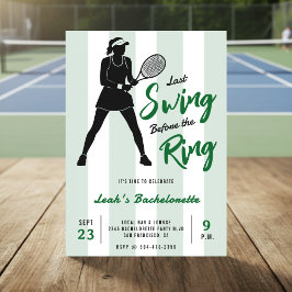 Tennis Sista Fröken Avskedssvingen Innan Ringen Inbjudningar