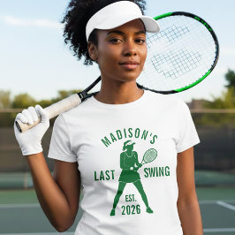 Tennis Sista Svänginnan Bröllop Henparty T Shirt