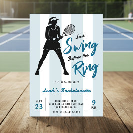 Tennis Sista Svänginnan Bröllopet Inbjudningar