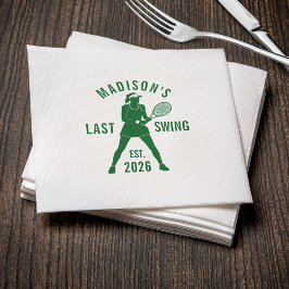 Tennis Sista Svinget Innan Bröllopet Henparty Pappersservett