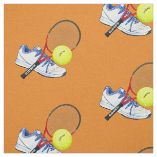 Tennis skor boll och racket med din beställnings- tyg