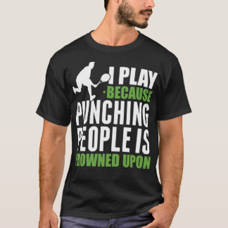 Tennis Slår People Tennis Coach Funny stick T Shirt