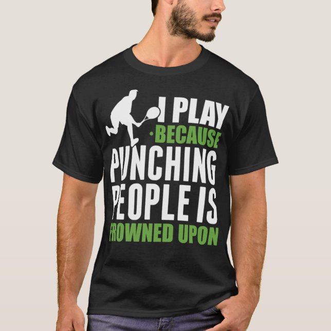 Tennis Slår People Tennis Coach Funny stick T Shirt (Framsida)