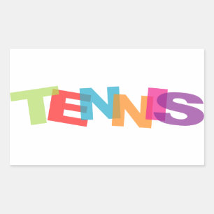 Tennis slogan rektangulärt klistermärke
