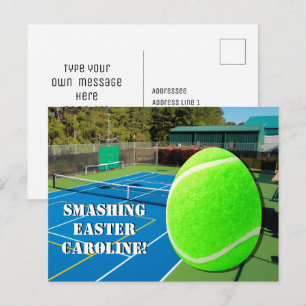 Tennis Smash Påsk med Tennis boll Påskägg Helg Vykort