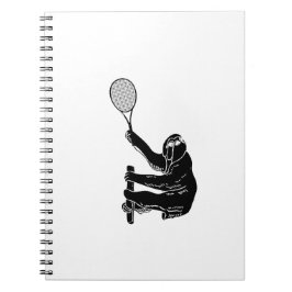 Tennis som leker slothen - Sloth med tennisracket Anteckningsbok