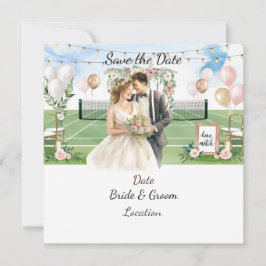 Tennis Spara datumet för tennis Player bröllop