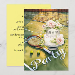 Tennis Spara datumet för tennis Player bröllop Inbjudningar