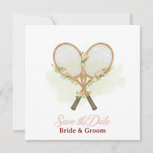 Tennis Spara datumet Inbjudan till Bröllop