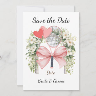 Tennis Spara datumet tennis Player bröllop Inbjudningar
