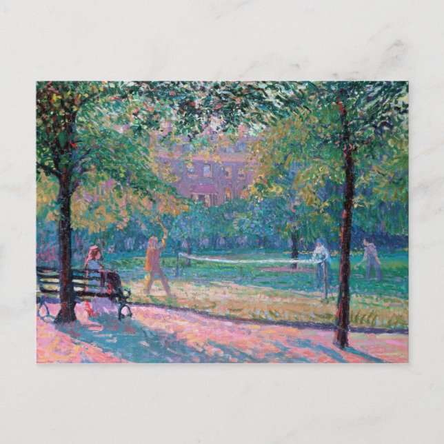 Tennis-spel Vykort (Framsida)