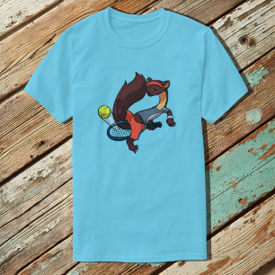 Tennis spelar Gräs Marten Trick Shot Tecknad T-shirt