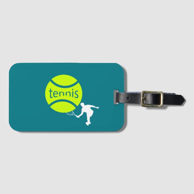 Tennis-spelare Bagagebricka (Framsida horisontal)