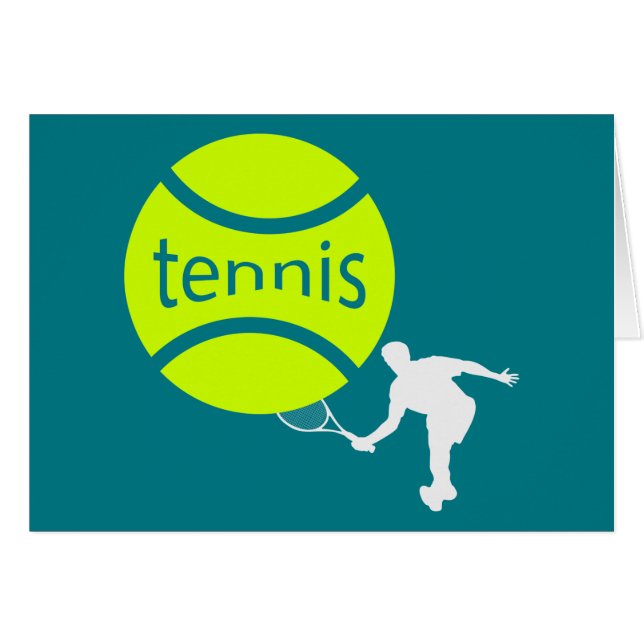 Tennis-spelare Hälsningskort (Framsidan Horizontal)