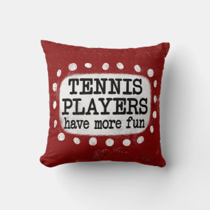 Tennis-spelare har mer Roligt Dekorativ kudde
