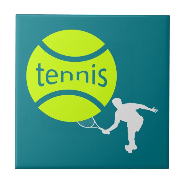 Tennis-spelare Kakelplatta (Framsidan)