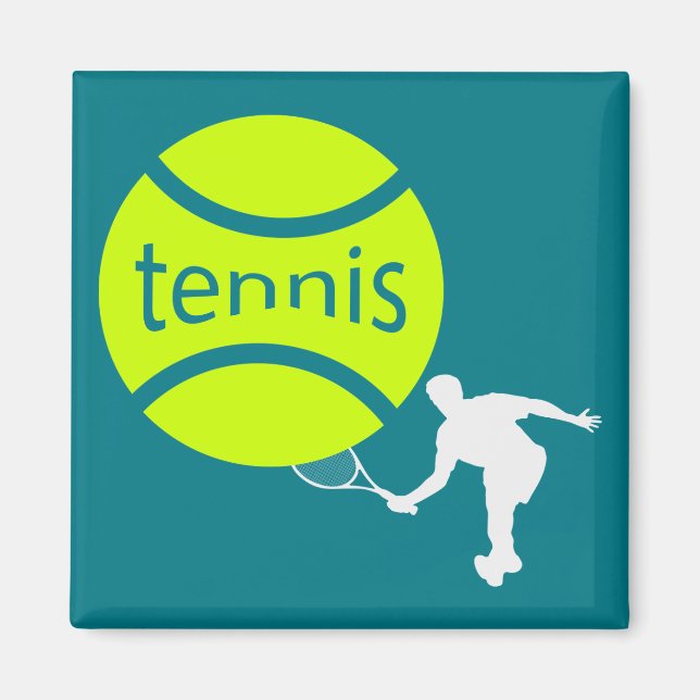 Tennis-spelare Magnet (Framsidan)
