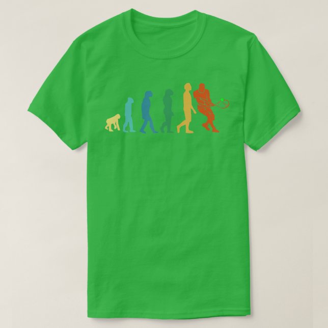 Tennis-spelarens presentretro-evolution tennis t shirt (Design framsida)