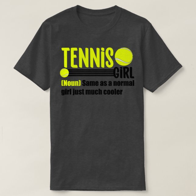 Tennis-spelargåva till flicka t shirt (Design framsida)