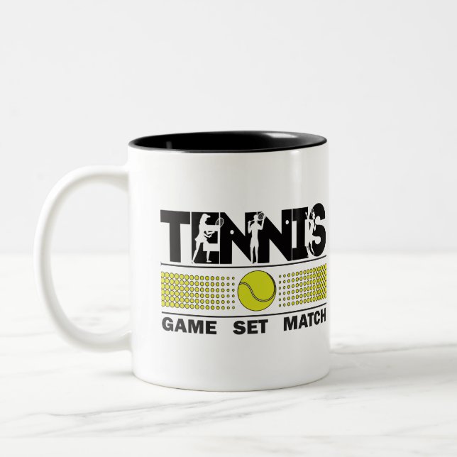 Tennis - Spelset Match Two-Tone Coffee Mugg (Vänster)