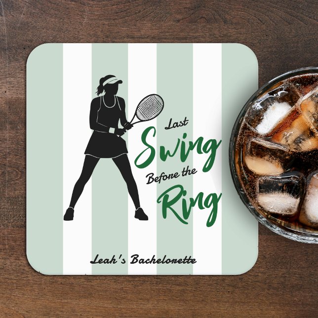 Tennis Spennande Sista Svinget Innan Ringen Underlägg Papper Kvadrat (Skapare uppladdad)