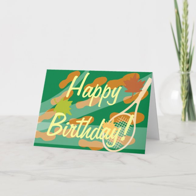 Tennis Sport Birthday Card design Kort (Framsida)
