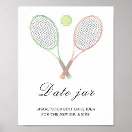 tennis sport bröllopsfest - dejtingsidéer poster
