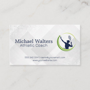 Tennis Sport Logotyp Athletic Coach Visitkort