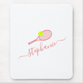 Tennis Sport Monogram Namn Personlig Musmatta