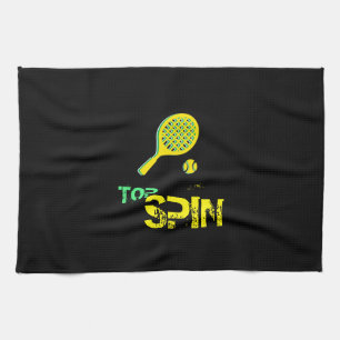 Tennis Sport Pop Art, Grönt & Gult Racket & Boll Kökshandduk