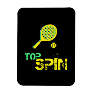 Tennis Sport Pop Art, Grönt & Gult Racket & Boll Magnet